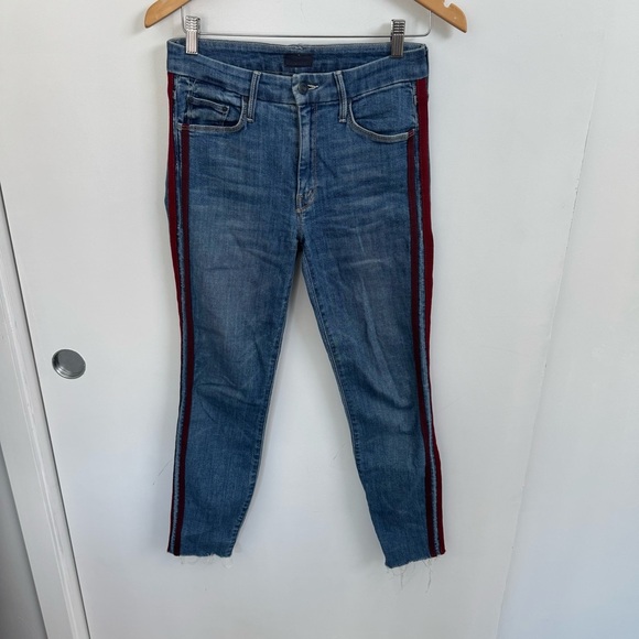 Mother The Looker Ankle Fray In‎ Keeping Love Alive Racer Size 27 - Picture 2 of 8